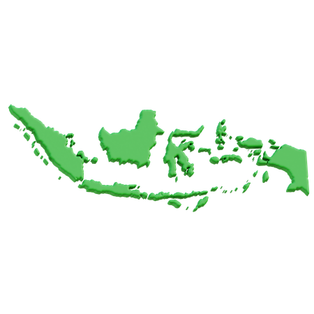 Indonesia Map  3D Icon