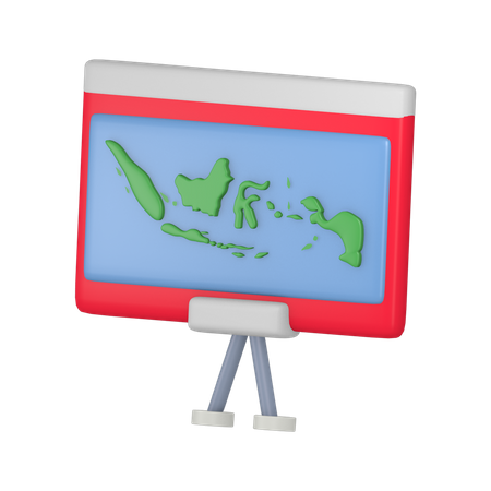 Indonesia Map  3D Icon