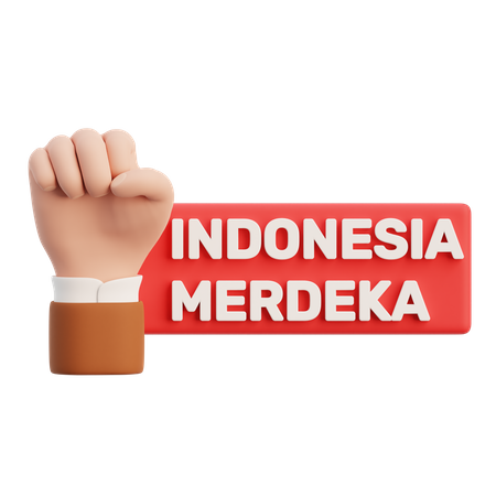 Indonesia Merdeka  3D Icon