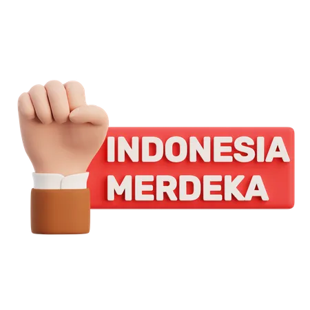 Indonesia Merdeka  3D Icon