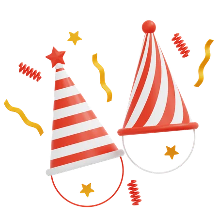 Indonesia Party Hat  3D Icon