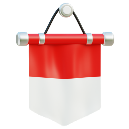 Indonesia Pennant  3D Icon