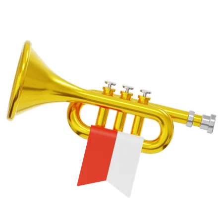 Indonesia Trumpet  3D Icon