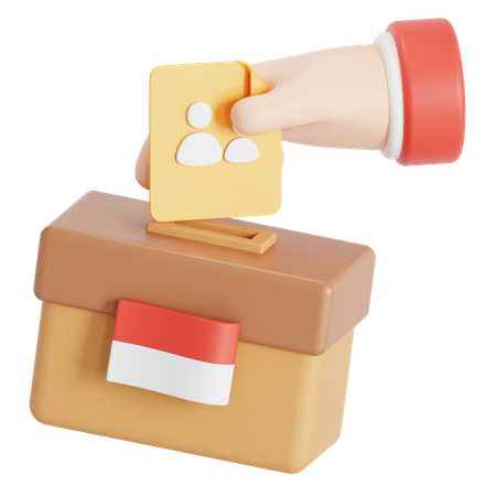 Indonesia vote  3D Icon