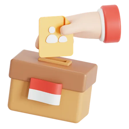 Indonesia vote  3D Icon