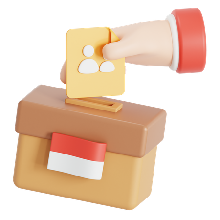 Voto indonesio  3D Icon