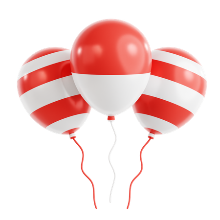 Indonesian Balloons  3D Icon