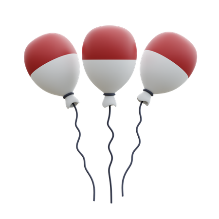 Indonesian Balloons  3D Icon