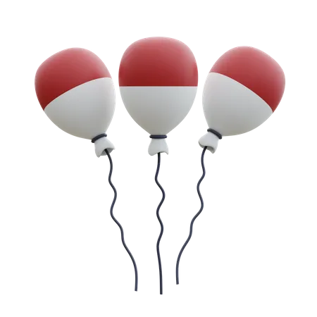 Indonesian Balloons  3D Icon