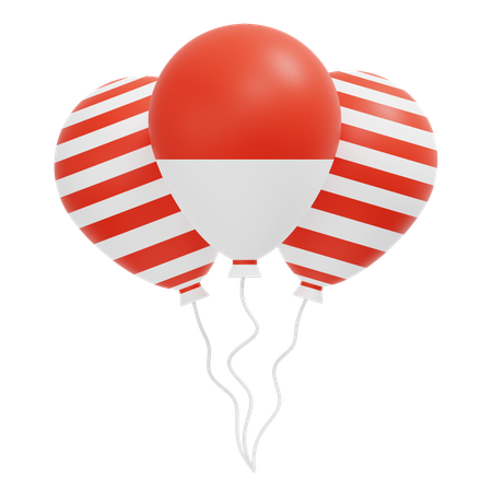 Indonesian Balloons  3D Icon