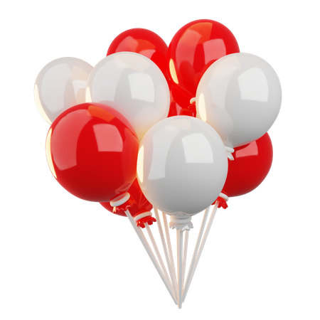 Indonesian Balloons  3D Icon