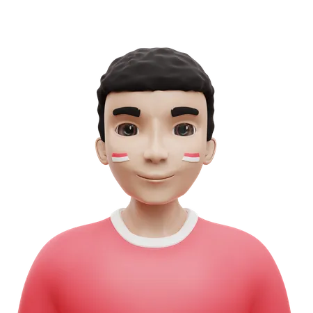 Indonesian Boy  3D Icon