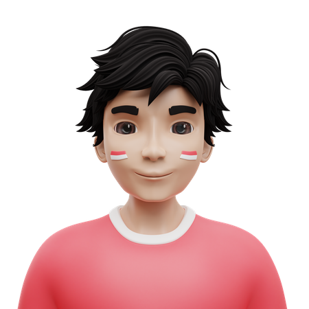 Indonesian Boy  3D Icon