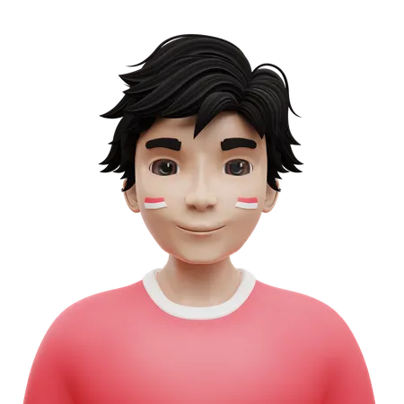 Indonesian Boy  3D Icon