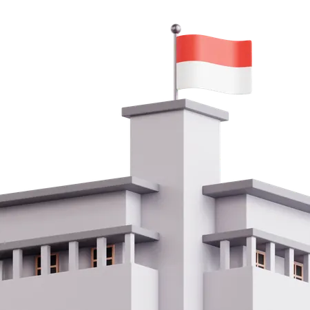 Indonesian Building  3D Icon