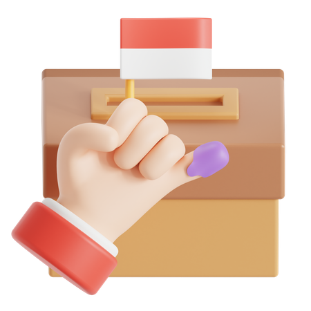 Indonesian election  3D Icon