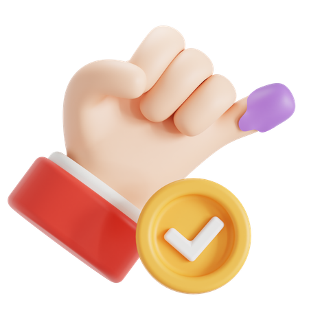 Indonesian election participation  3D Icon