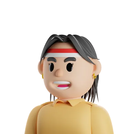 VETERAN FEMALE INDONESIAN INDEPENDENCE DAY 3 D RENDER 3D Icon