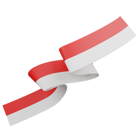 Indonesian Flag  3D Icon