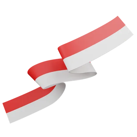 Indonesian Flag  3D Icon