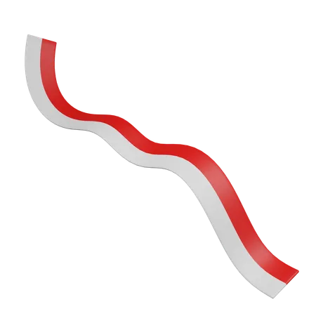 Indonesian Flag  3D Icon