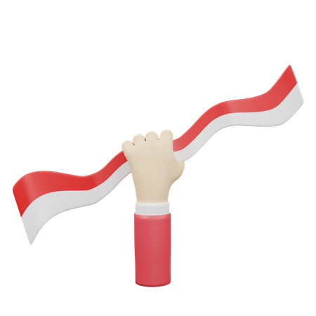 Indonesian Flag  3D Icon