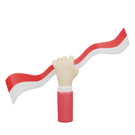 Indonesian Flag  3D Icon