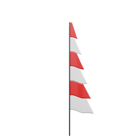 Indonesian Flag  3D Icon