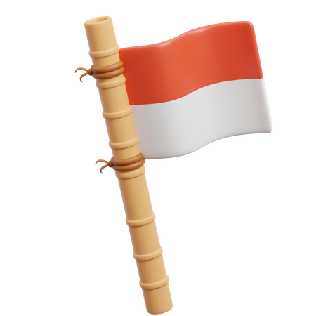 Indonesian Flag  3D Icon