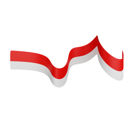 Indonesian Flag  3D Icon