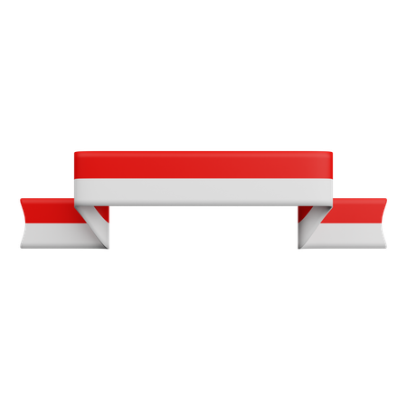 Indonesian Flag  3D Icon