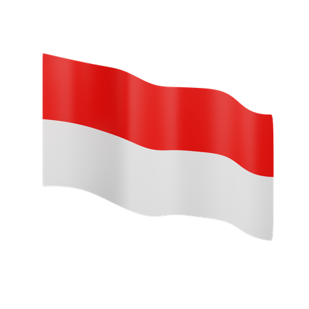Indonesian Flag  3D Icon