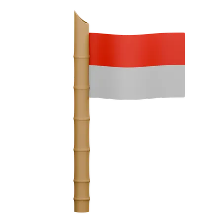 インドネシアの国旗  3D Icon