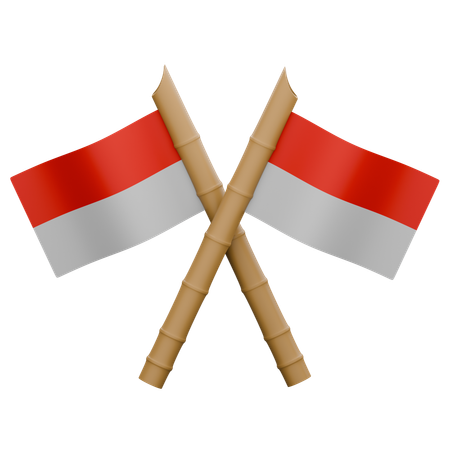 インドネシアの国旗  3D Icon