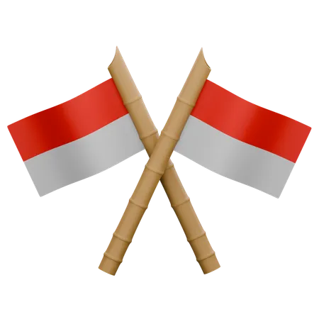 インドネシアの国旗  3D Icon