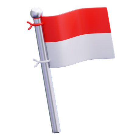 インドネシアの国旗  3D Illustration