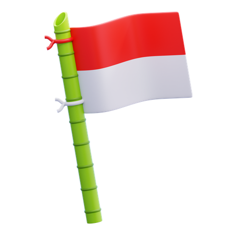 インドネシアの国旗  3D Illustration