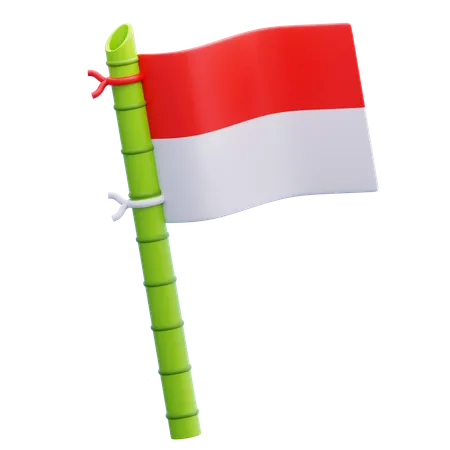 インドネシアの国旗  3D Illustration