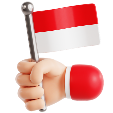 Indonesian Flag  3D Icon