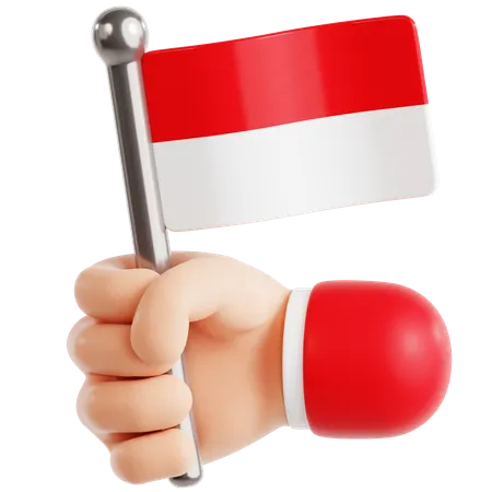 Indonesian Flag  3D Icon