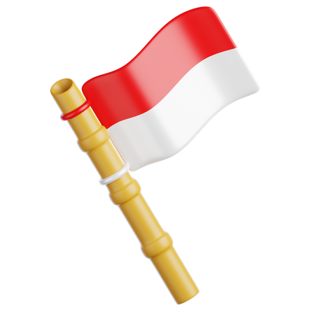 Indonesian Flag  3D Icon