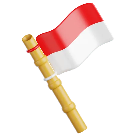 Indonesian Flag  3D Icon