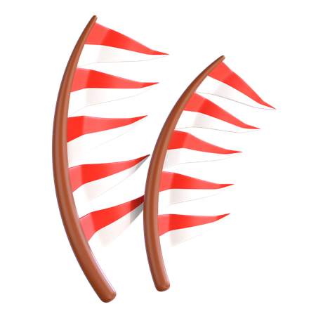 Indonesian Flag  3D Icon