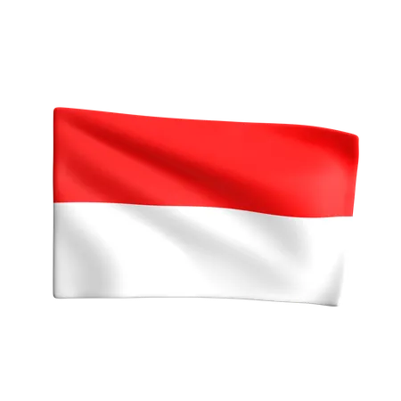 Indonesian Flag  3D Icon