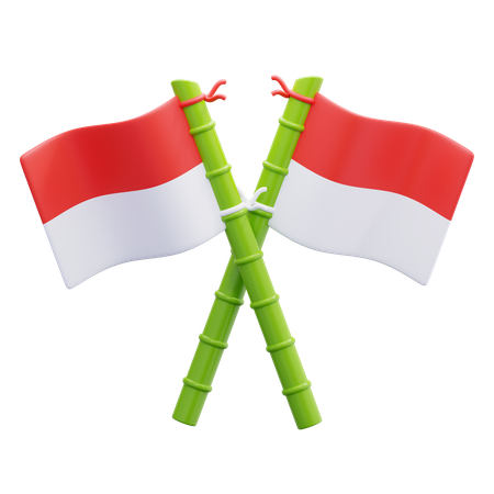 Indonesian Flag  3D Icon