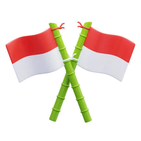 Indonesian Flag  3D Icon