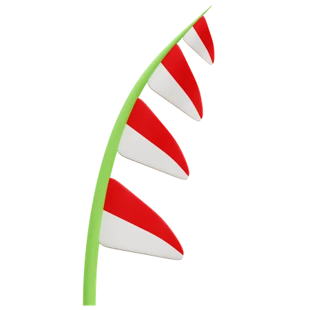 Indonesian Flag  3D Icon