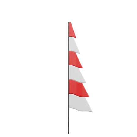 Indonesian Flag  3D Icon