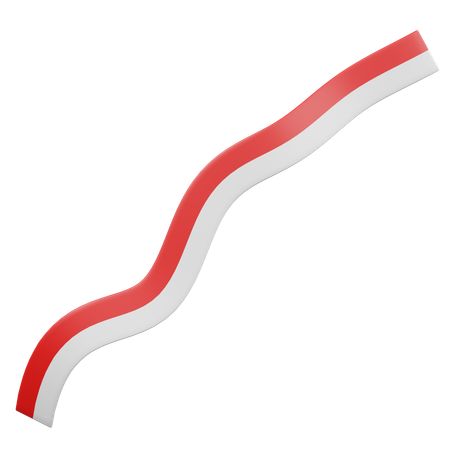 Indonesian Flag  3D Icon