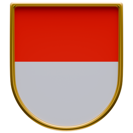 Indonesian Flag  3D Icon